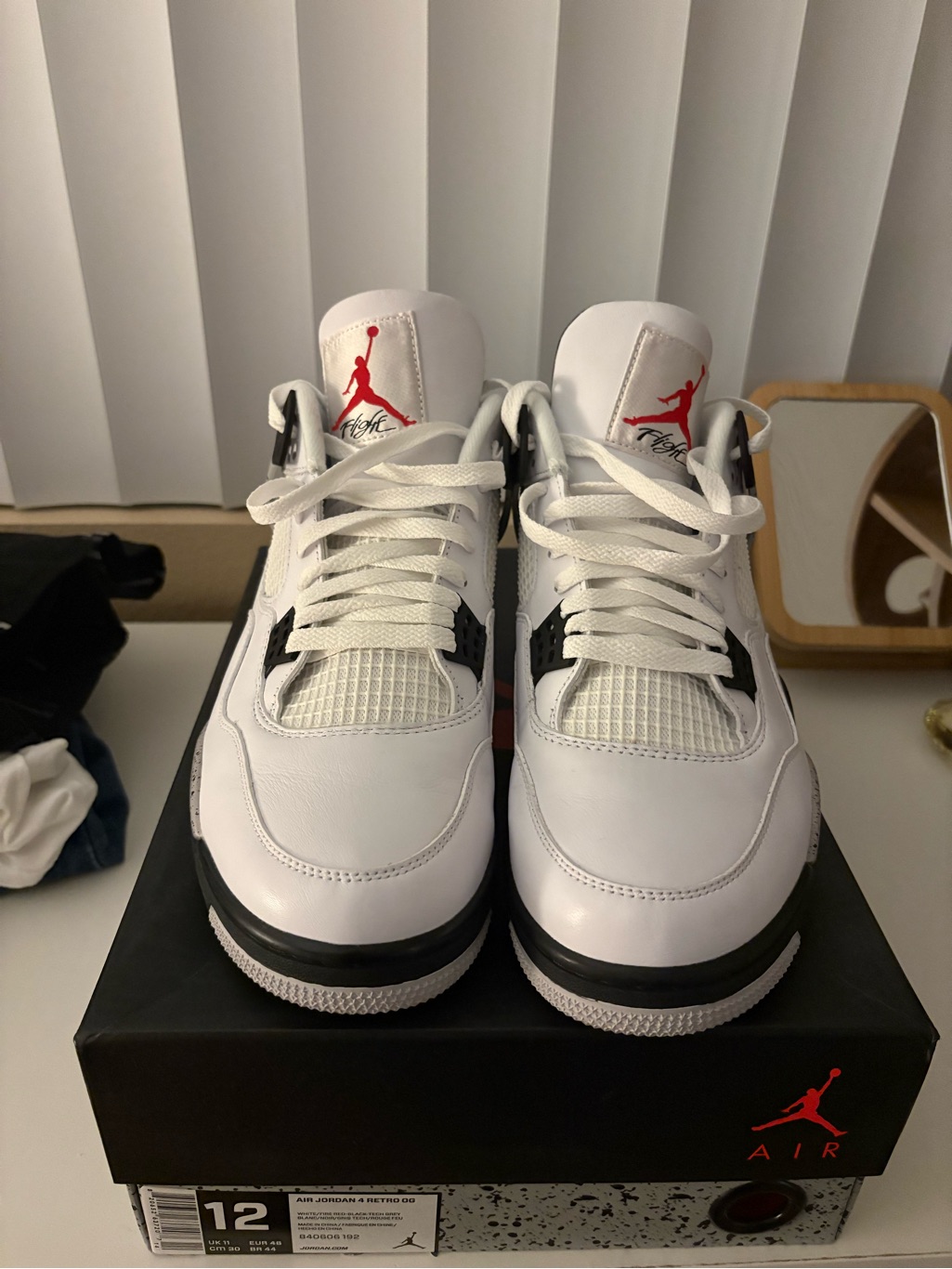 Jordan 4 White Cement 2016 Slightly Used